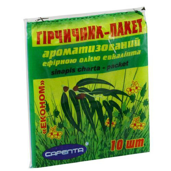 Горчичник-пакет ароматизированный эфирным маслом эвкалипта Эконом №10
